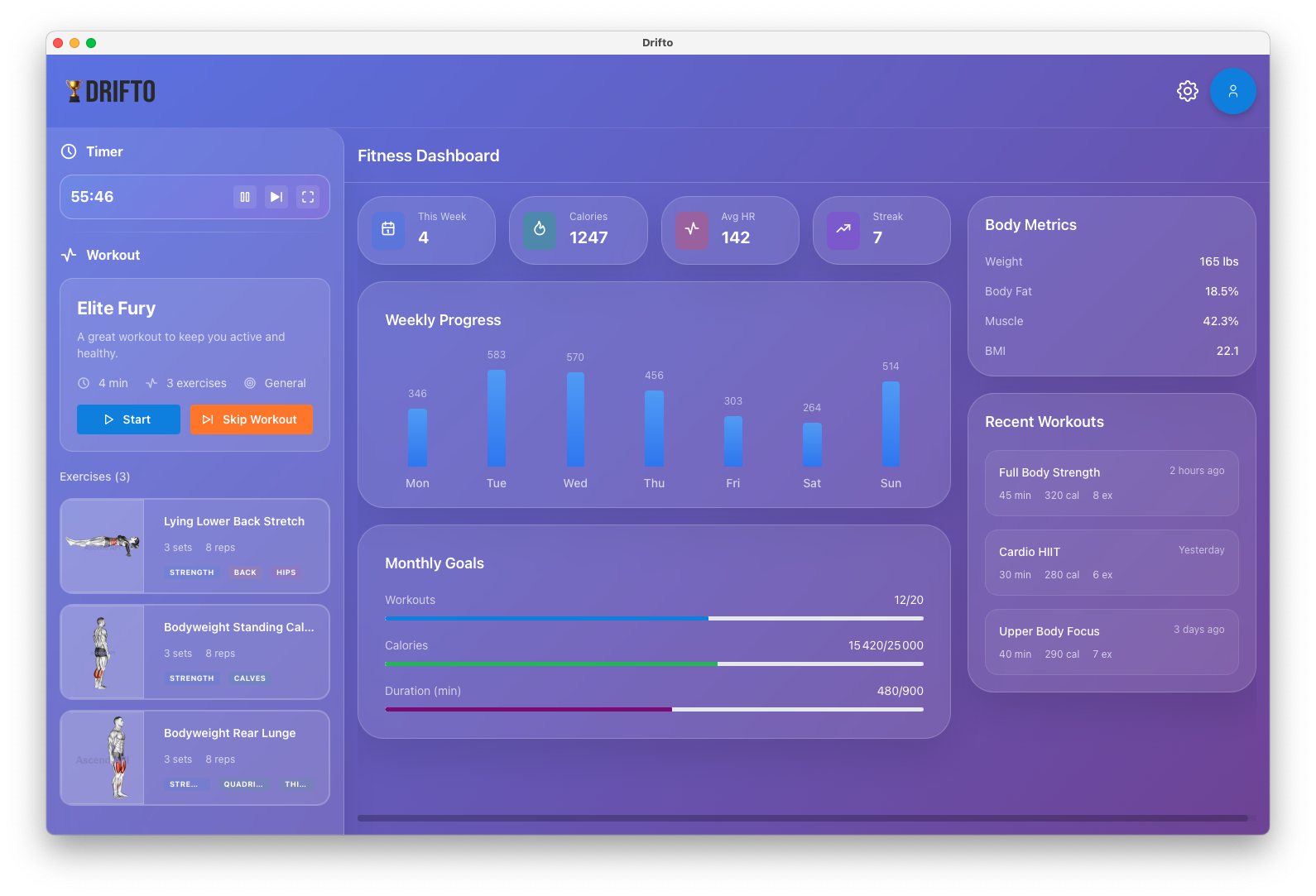 Drifto App Screenshot